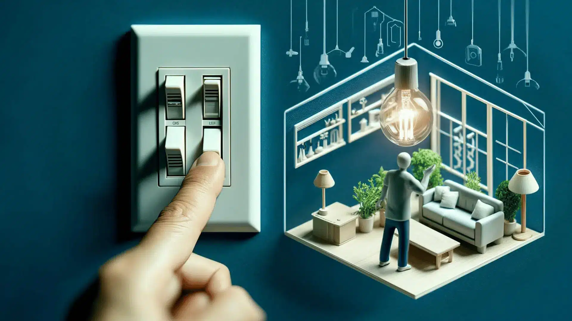Conserving electricity by turning off lights when not in use, promoting energy-efficient habits.